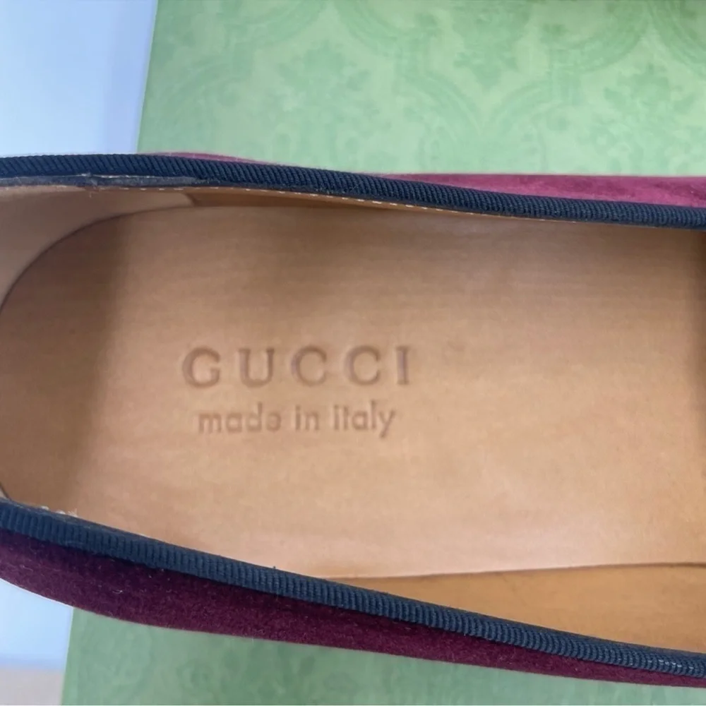 Men’s Gucci velvet horse bit dress loafers size 9.5 fits 10.5 US made in Italy